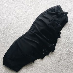 Black strapless bikini top